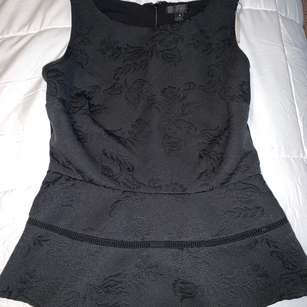 Black laced peplum shirt